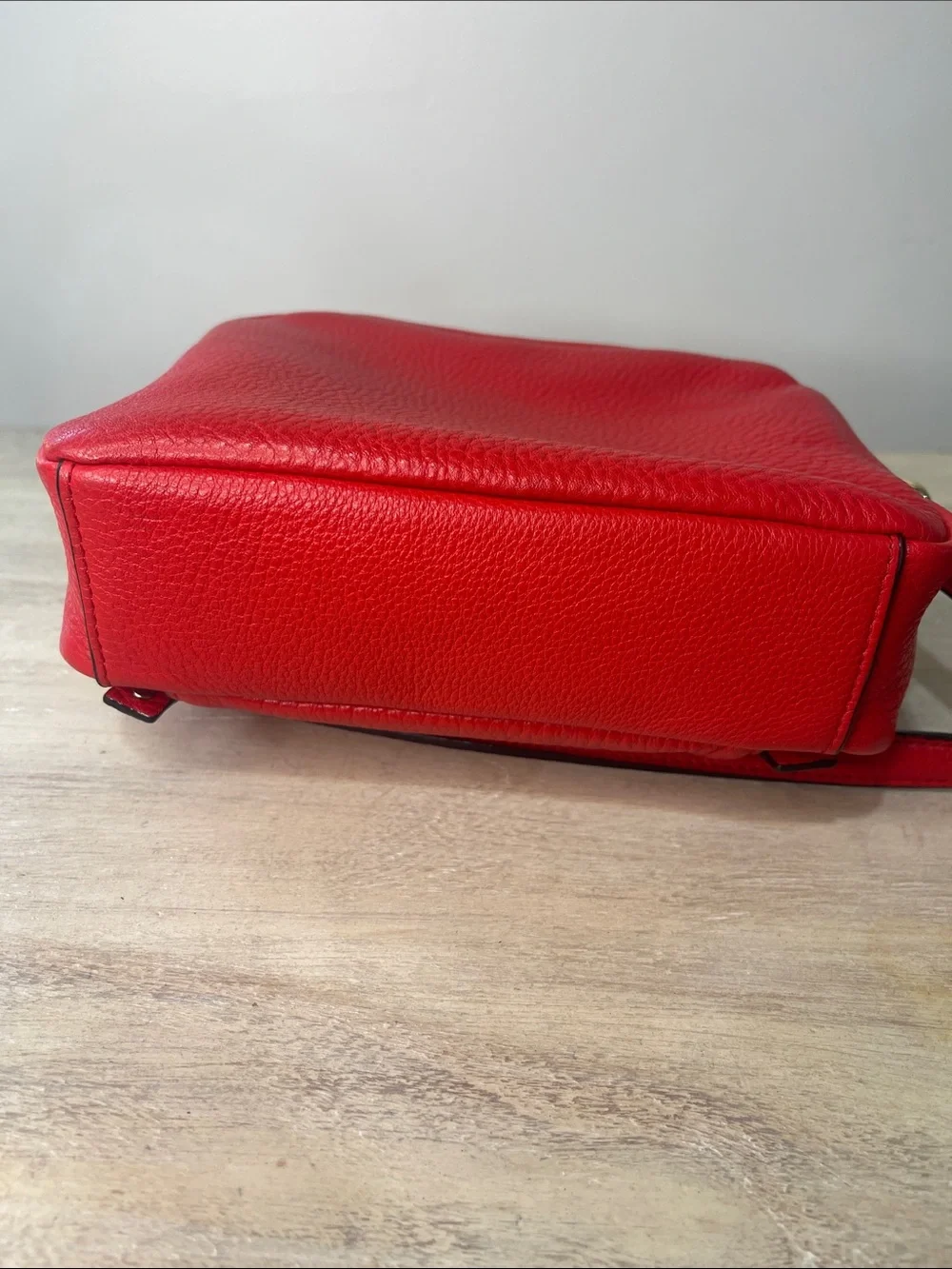 Kate Spade Red pebble leather Cobble Hill Mini Rosie